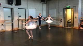 Maya during rehearsals of  Pas de Trois from " Nutcracker" with Galina Enikeeva