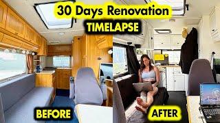 DIY Campervan Renovation | Full RV Renovation TIMELAPSE (30 DAYS)