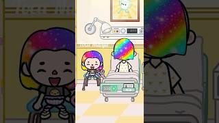 I donated my rainbow hair to cancer patients #shorts #tocaboca #tocalifeworld #youtubeshorts