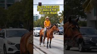 Cantante RAZIEL "El Mejor Del Mundo" Es Captado En Camara Manejando Un Caballo Por La Calle #raziel