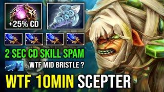 How to Solo Mid Bristleback in 7.37e with 10Min Scepter Unkillable Wind Waker Octarine Dota 2