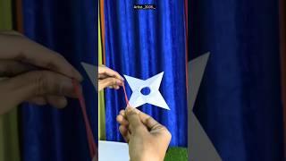 Ninja Hattori ka ninja star ⭐, how to make paper ninja star . #shorts #ninjastar #viral #craft #diy