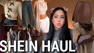 SHEIN HAUL TRY ON WINTER CLOTHING HAUL BAG SWEATERS DRESSES OUTFITS @Celinenglish