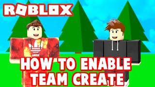 ROBLOX Studio How To Enable Team Create