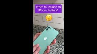 When to replace the battery on your iPhone #shorts