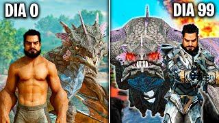 ¡SOBREVIVIENDO 100 DÍAS en ARK Survival Evolved sobre un DRAGÓN! La Película