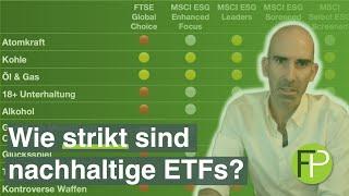  Different Exclusion Criteria of Sustainable Indizes | How Can I find the best sustainable ETF?