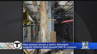 New photo shows deteriorating support column that caused MBTA closures