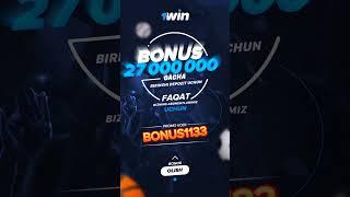 1WIN PROMO KOD BONUS1133 #1win  BIRINCHI DEPOZIT UCHUN BONUS #kazino