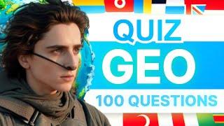 Quiz Pays du MONDE, niveau : DIFFICILE  100 Questions  Géographie