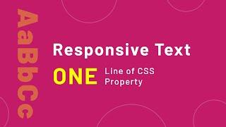 Responsive Text using 1 line of CSS property