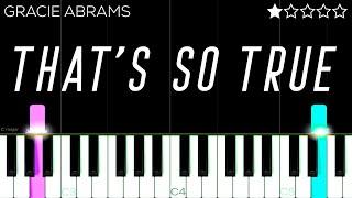 Gracie Abrams - That’s So True | EASY Piano Tutorial