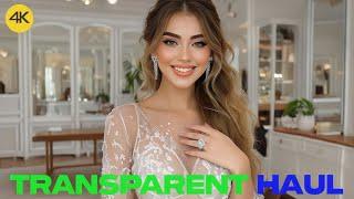 4K Transparent Try-On Haul | Sheer Lingerie, Mesh & Bikini Outfits