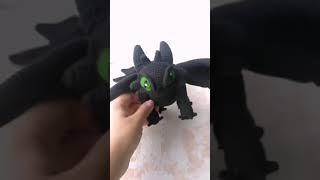 Crocheted Toothless Night Fury from the cartoon How to Train Your Dragon