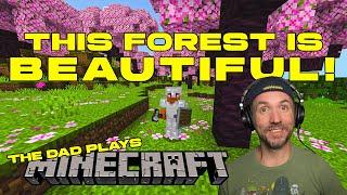 Finding the best forests in Minecraft! Dad Plays Minecraft part 18