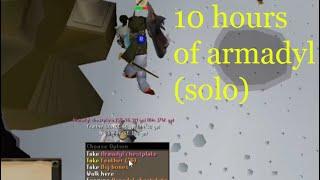 Loot from 10 hours of solo armadyl osrs
