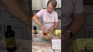 Making my son's Pecan Pie Cake from our cookbook, Mama Sue and Her Boys | Southern dessert recipe