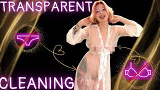 CLEANING TRANSPARENT OUTFIT| HOUSEWIFE 2024|