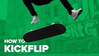 Как сделать кикфлип на скейте (How to Kickflip on a skateboard)