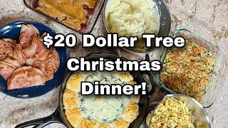 Making a $20 Dollar Tree Christmas Dinner to feed 6!