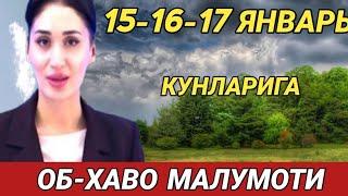 15-16-17 ЯНВАРЬ КУНЛАРИ УЧУН ОБ ХАВО МАЛУМОТИ, ob havo.