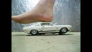 Junkyard Car Crush Part 3 Giant Male feet crushing