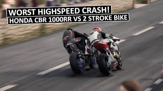 HORRIFYING CRASH! Honda CBR 1000RR VS 2 Stroke Bike