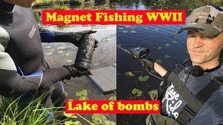 WW2 Magnetfishing & detecting- Lake of bombs