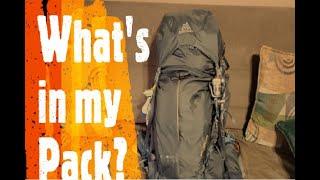 What's in my Gregory Baltoro 85 Pack??? (Backpacking, Hiking, Fishing)