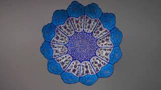 Persian Enamel Decorative Stem Bowl, Azure Home Accents | Craftestan