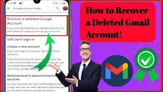 How to Recover a Deleted Gmail Account!  (2025)