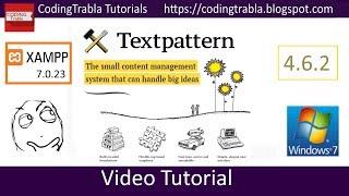 Install Textpattern 4.6.2 on Windows 7 localhost via XAMPP 7.0.23 - opensource php CMS byAO