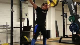 No contact power snatch, no contact power clean + jerk