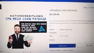 This 800 score CPN package approves for loans up to $100,000 from any lender?