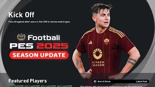 EFOOTBALL PES 2025 SGR PATCH FULL UPDATE SUMMER SEASON PS4