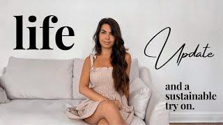 LIFE UPDATE & SUSTAINABLE HANDBAG AND LOUNGEWEAR TRY ON | Honestly Alessandra