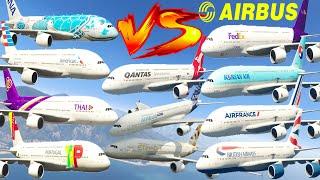 GTA V: Airbus A380-800 VS A380-800 Airplanes Best Extreme Longer Crash and Fail Compilation