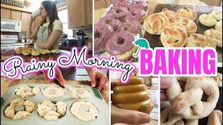 Homemade Blueberry Iced Donuts & Pretzels  Homemaking on a rainy Morning in the Blue Ridge Mtns