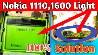 Nokia 1110 Display Light Jumper Solution || nokia 1110,1600,2626,2310 lcd light solution