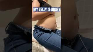 not the way my belly gets angry at me for overeating #shorts #foodbaby #mukbang #asmr #bloating