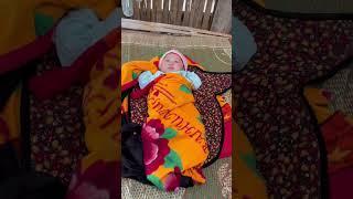 The poor child was abandoned by his mother in a shabby old house. the mother lost her mind