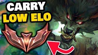 BEST Low Elo JUNGLER! | Warwick In-Depth Guide S14