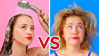 SHORT HAIR VS LONG HAIR PROBLEMS || Funny Awkward Situations by 123 GO!