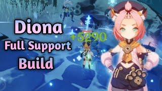 Genshin Impact - Diona Full Support Healer Build (Insane Healing and Shielding + Tips)