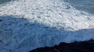 Tregardock Beach high tide