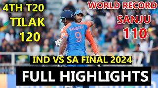 FULL HIGHLIGHTS INDIA VS SOUTH AFRICA 4TH T20 MATCH || IND VS SA