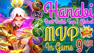 GAMEPLAY NICLAS  ~ HANABI MVP IN GAME ~ 9 KILL ~ BEST BUILD TOP 1 GLOBAL HANABI ~ MOBILE LEGEND