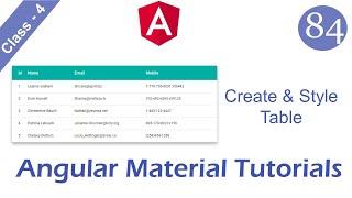 Angular material table| angular material tutorials in telugu | angular  tutorial #angular #frontend