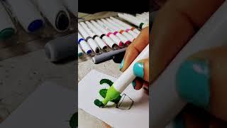 Super Easy Thumbprint cactus drawing. New Creative ideas.
