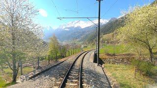  4K St. Moritz - Tirano, early Spring cab ride (Bernina Pass, Switzerland) [04.2020]